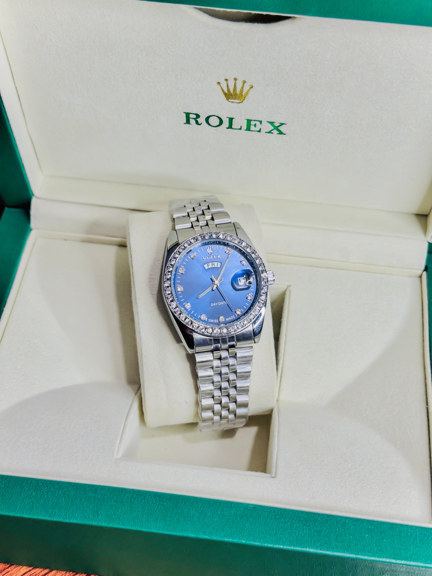 Rolex Silver Couple Watch