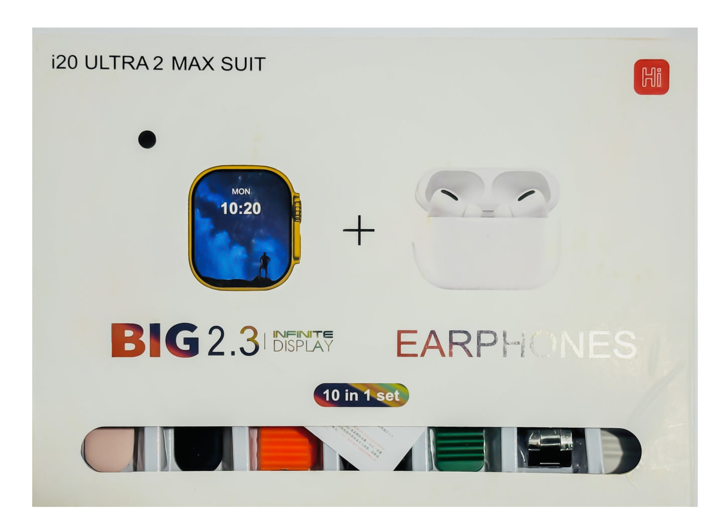 I20 Ultra Smart Watch With Earbuds And 7 Straps