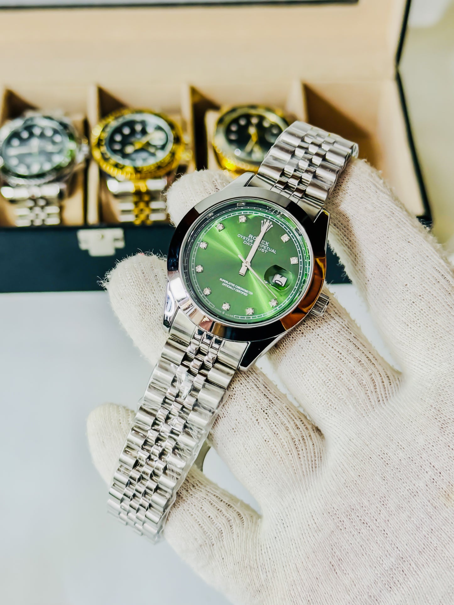 Date Just - Green & Silver Edition