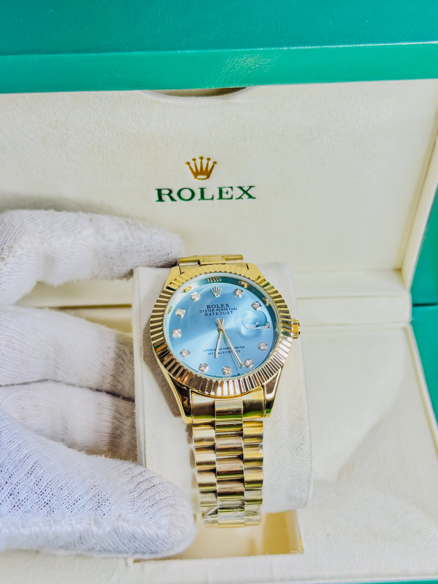 Rolex Royale Date Just - Golden Tiffany Dial