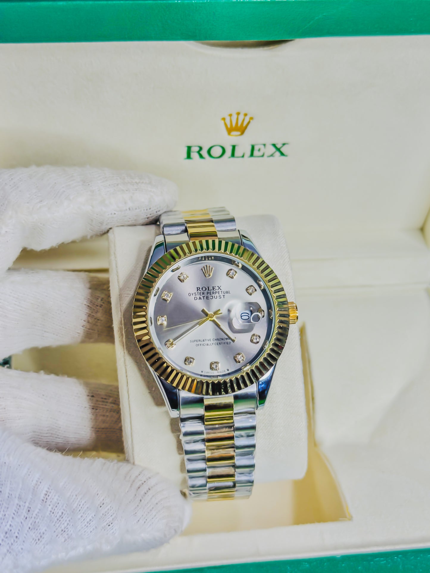 Rolex Royale Date Just - Dual Gold & Silver