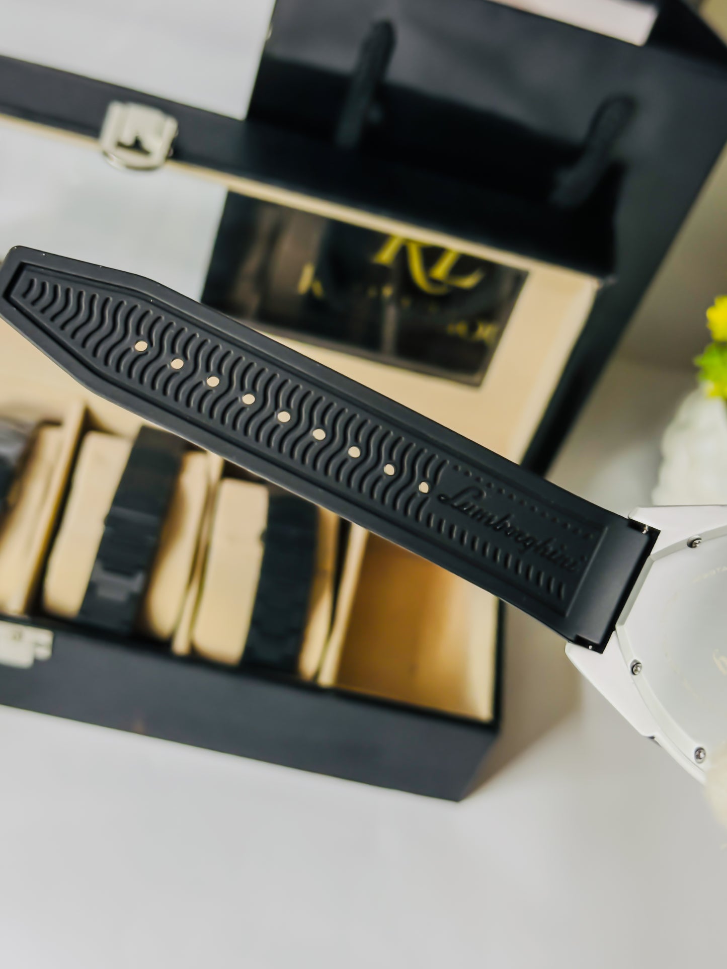 Lambo Black & Silver - Premium Strap Edition