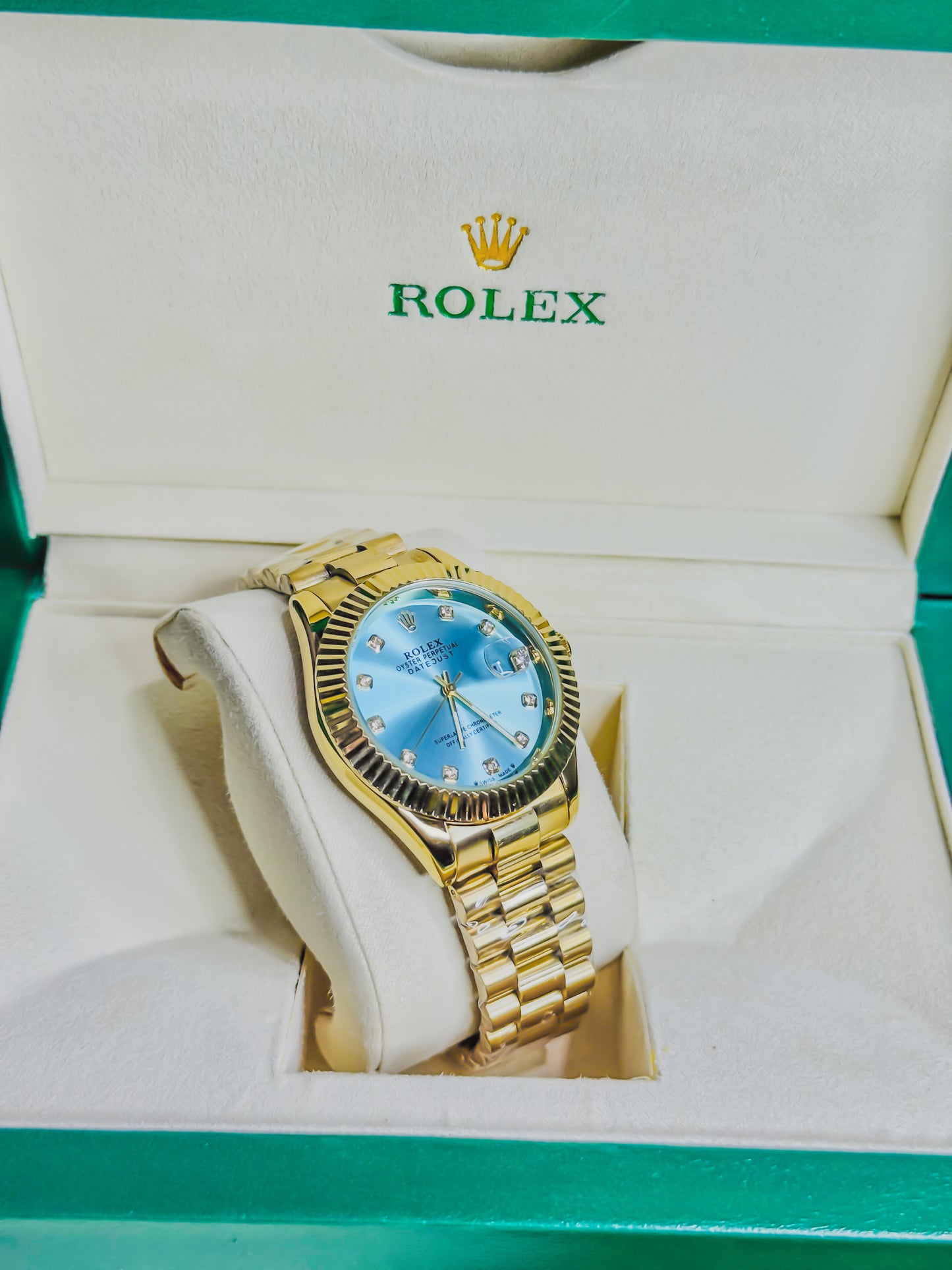 Rolex Royale Date Just - Golden Tiffany Dial