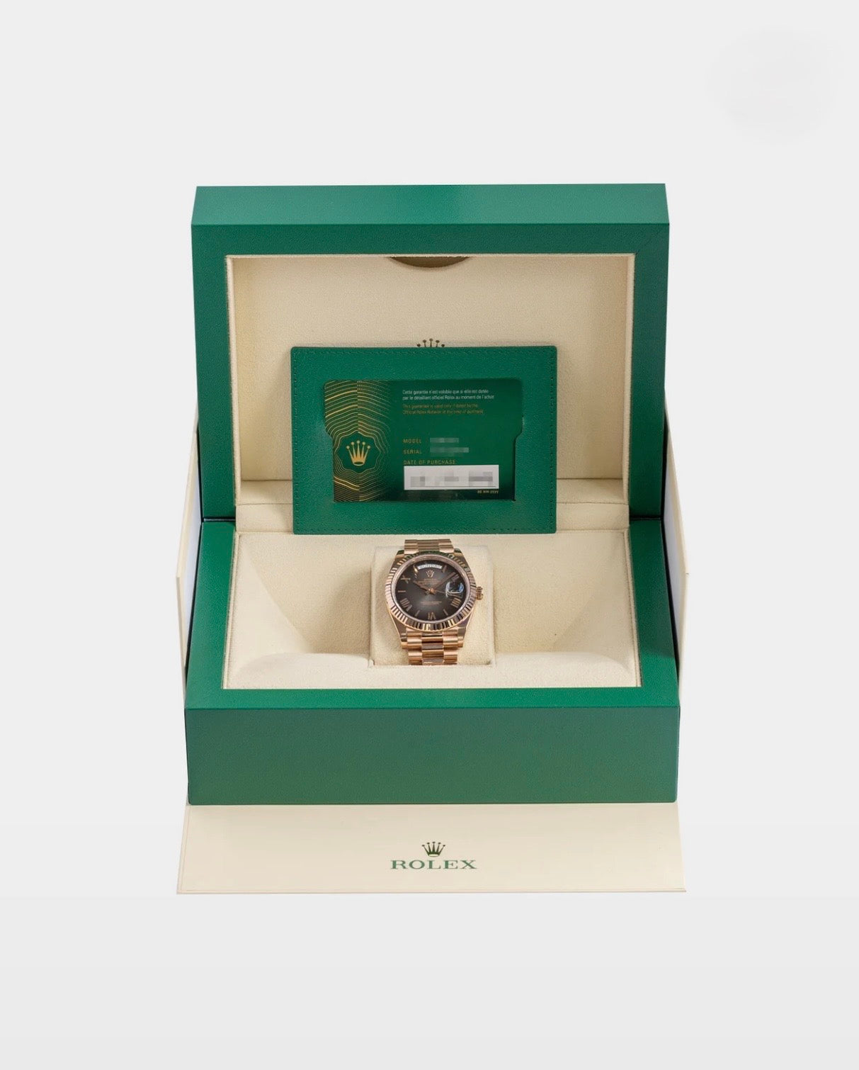 Rolex Rose Gold - Smokey Black Dial - Master Grade Automatic