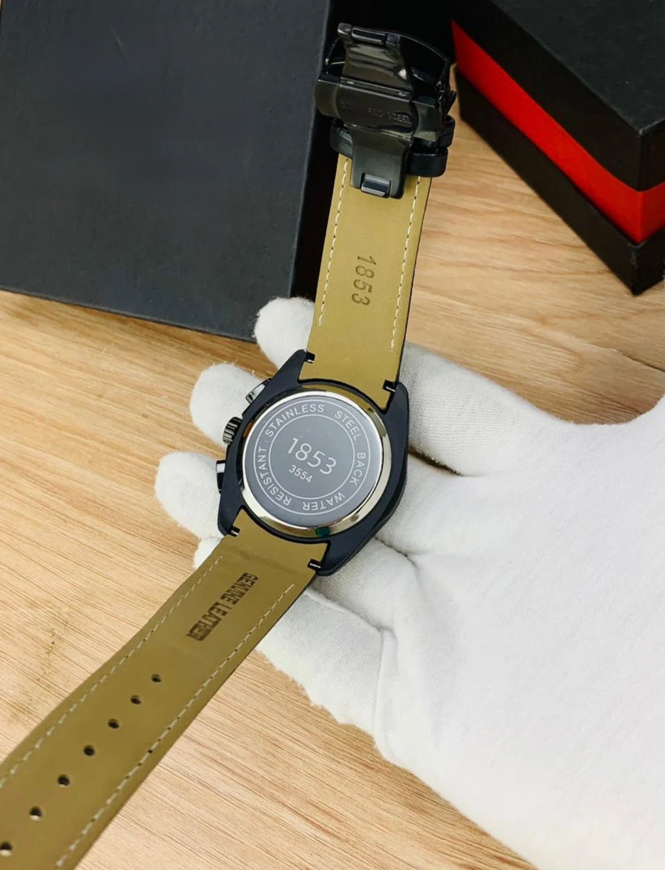 Tissot Chronograph Black Leather Edition
