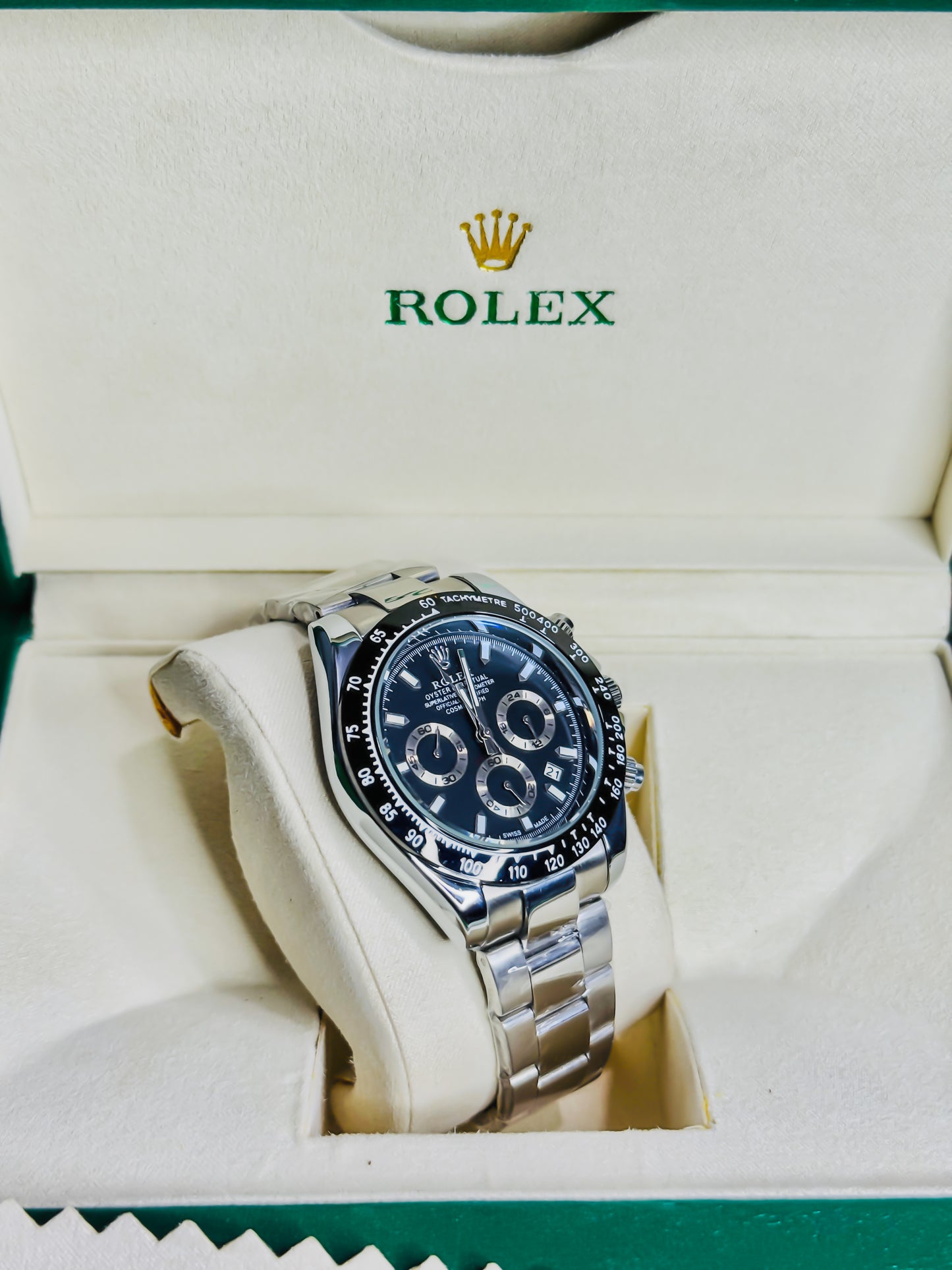 Rolex Daytona Silver - Black Dial Chronograph Edition