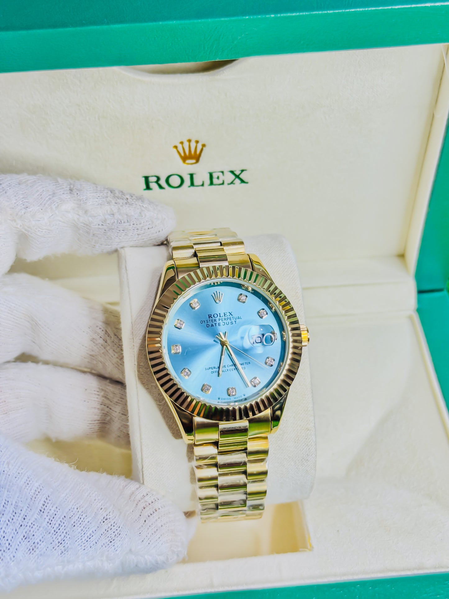 Rolex Royale Date Just - Golden Tiffany Dial