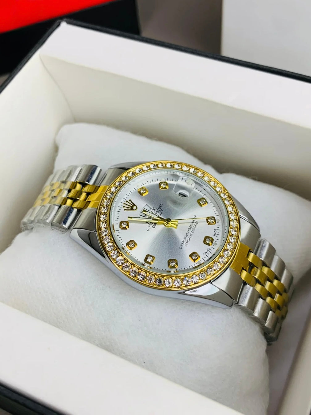 Rolex Day - Date | Diamond Bezel | Dual White Dial