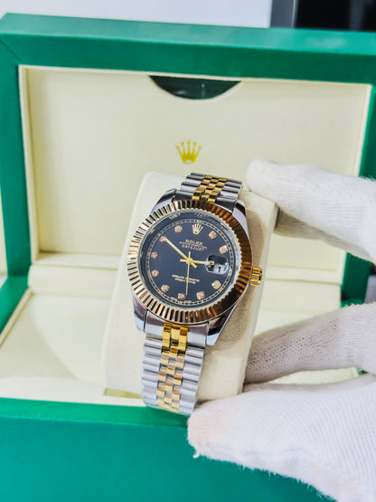 Royale Date Just - Two Tone Black Dial