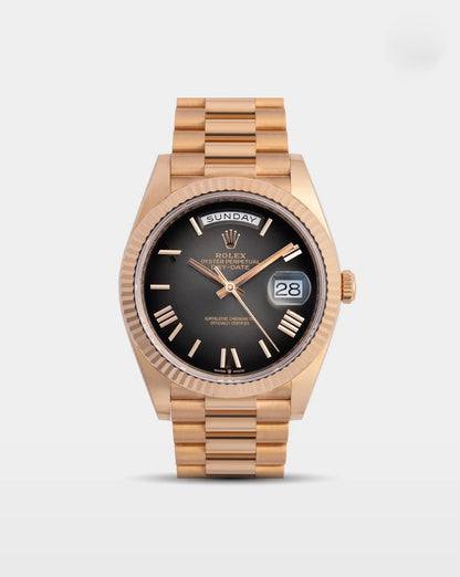 Rolex Rose Gold - Smokey Black Dial - Master Grade Automatic