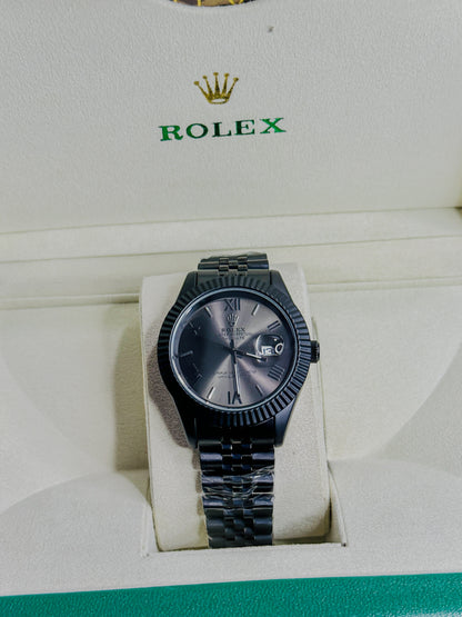 Royale Date Just - Black Roman Dial