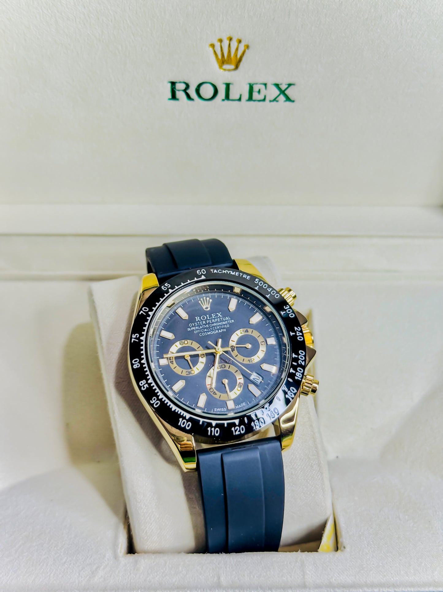 Rolex Daytona Black Dial - Chronograph Strap Edition