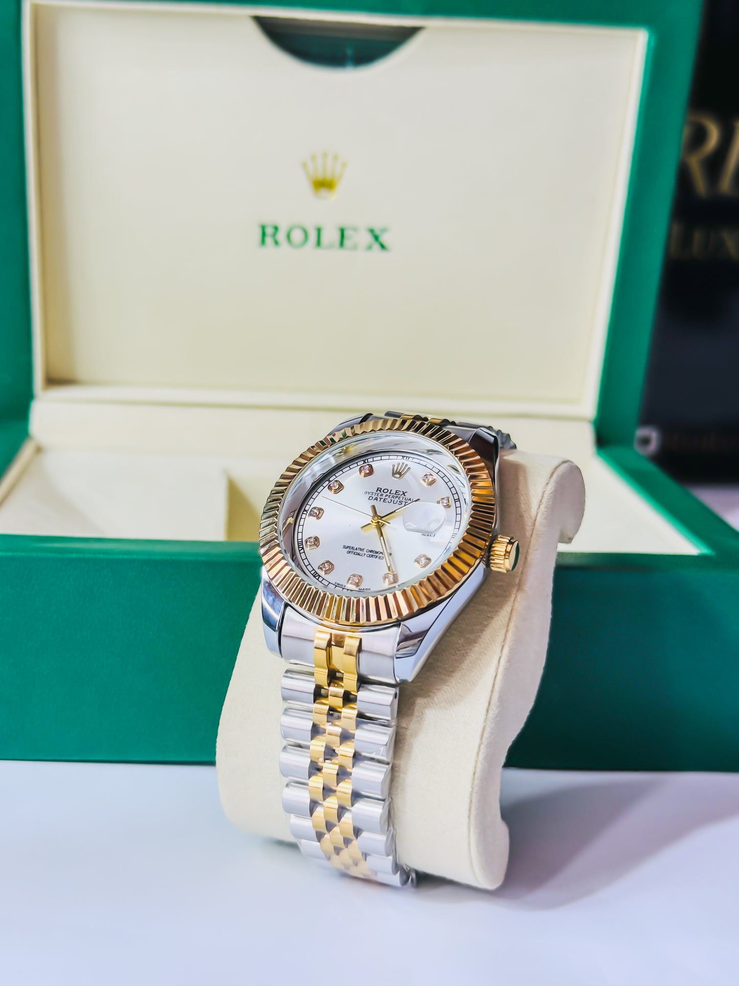 Royale Date Just - Two Tone White Dial