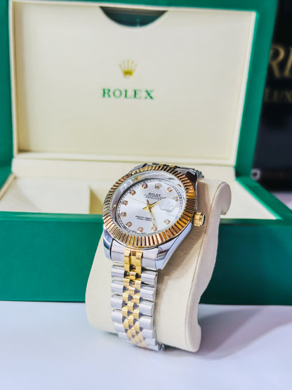 Royale Date Just - Two Tone White Dial