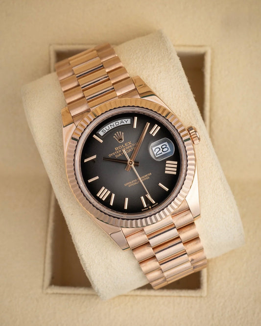 Rolex Rose Gold - Smokey Black Dial - Master Grade Automatic