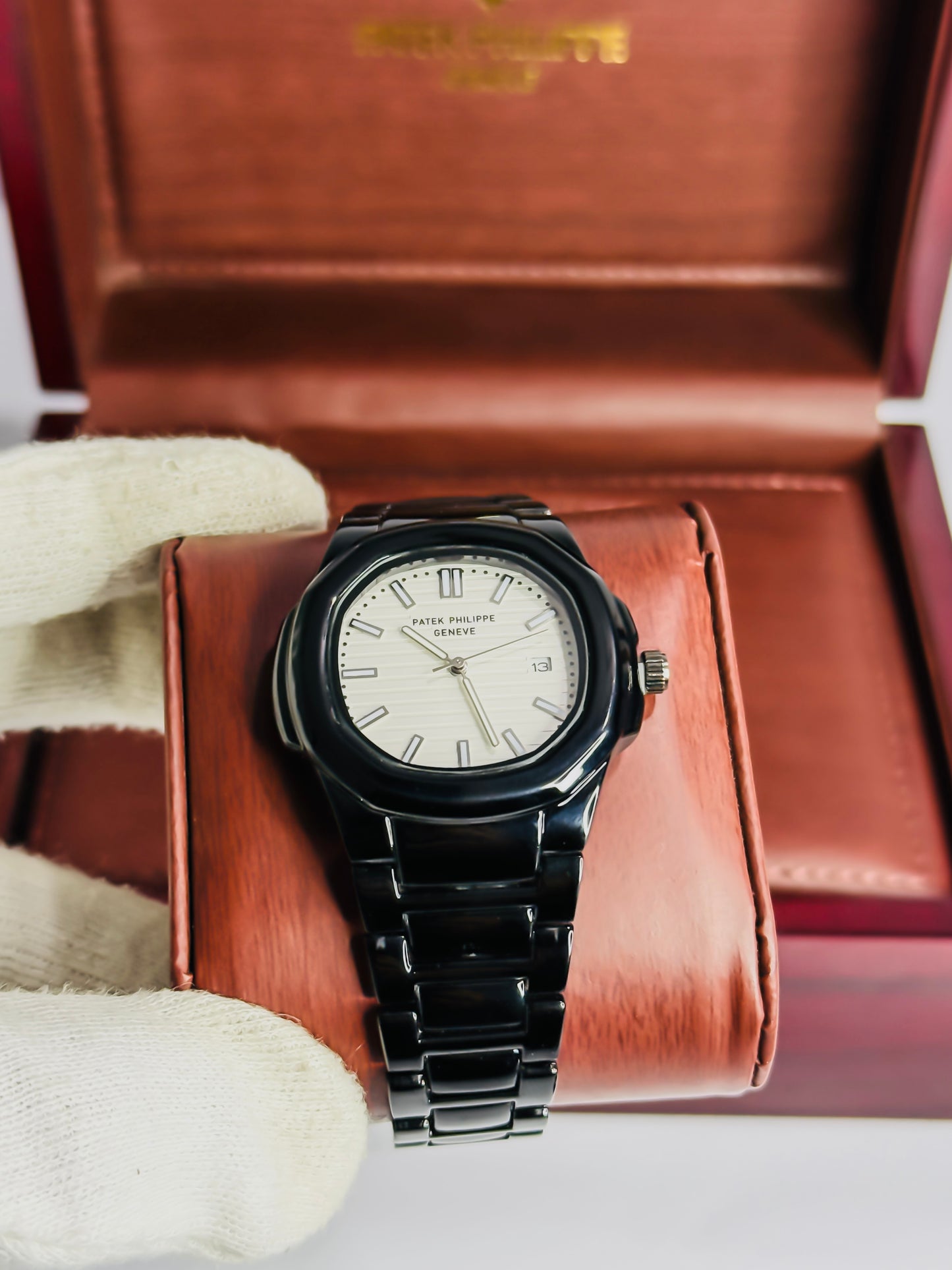 PP Geneve Black - White Dial