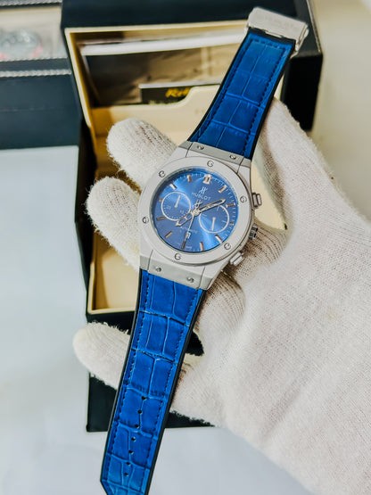 HB Blue - Premium Chronograph Style Dial