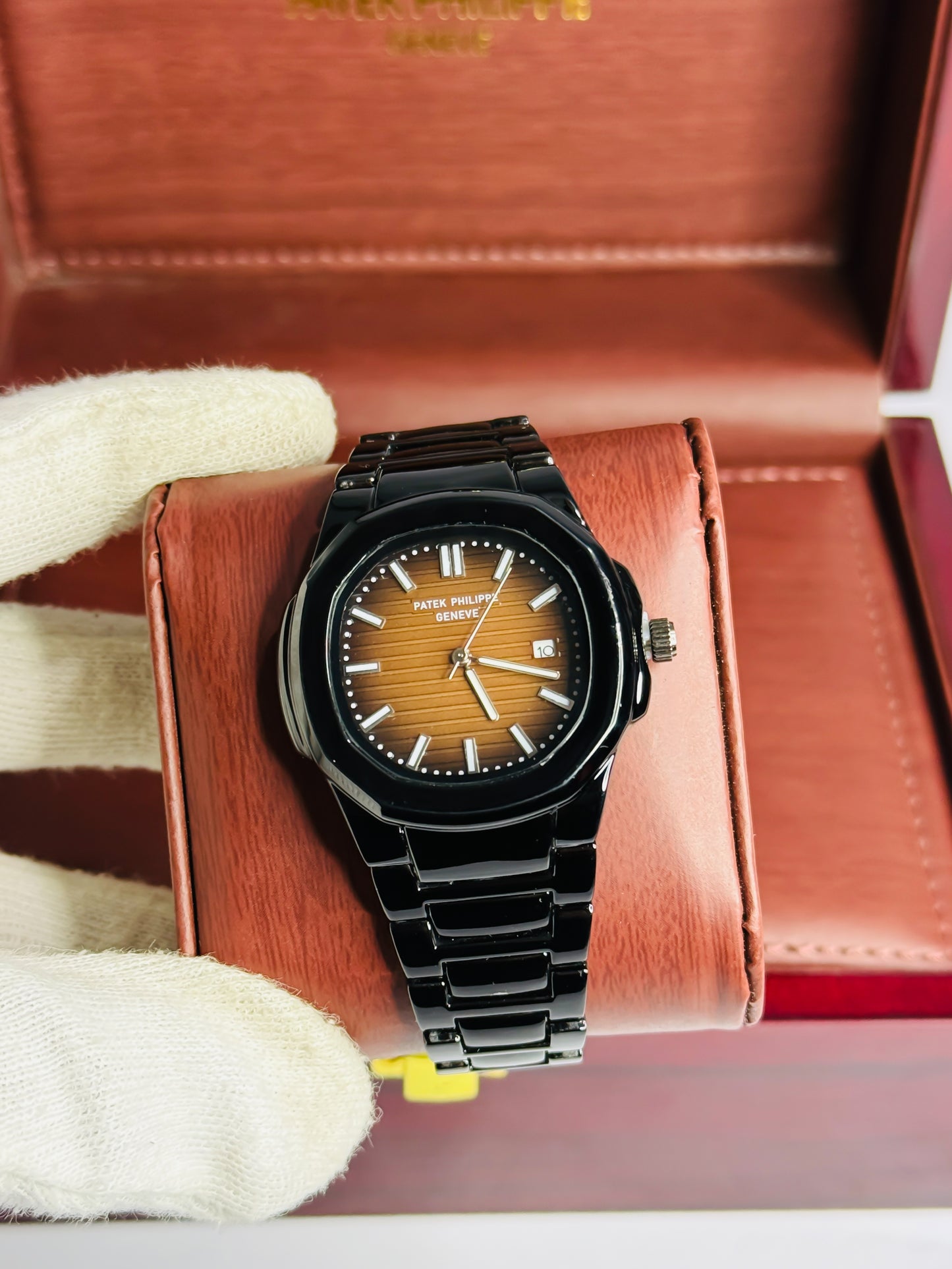 PP Geneve Black - Brown Dial
