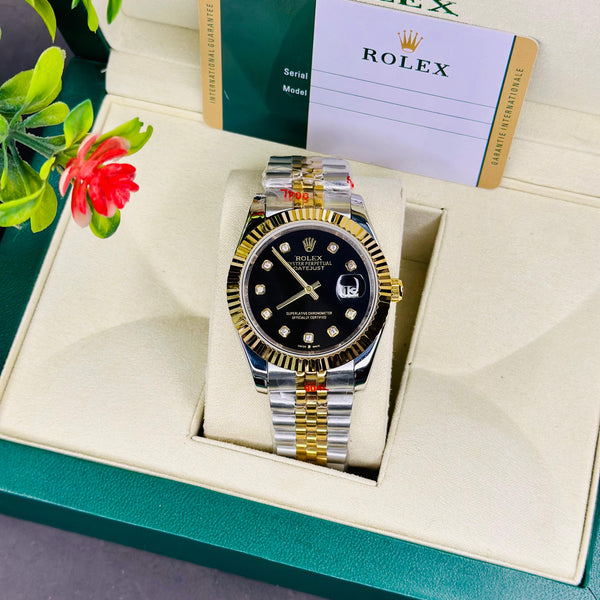 Rolex Datejust Two-Tone | Black Dial - Master Diamond Edition