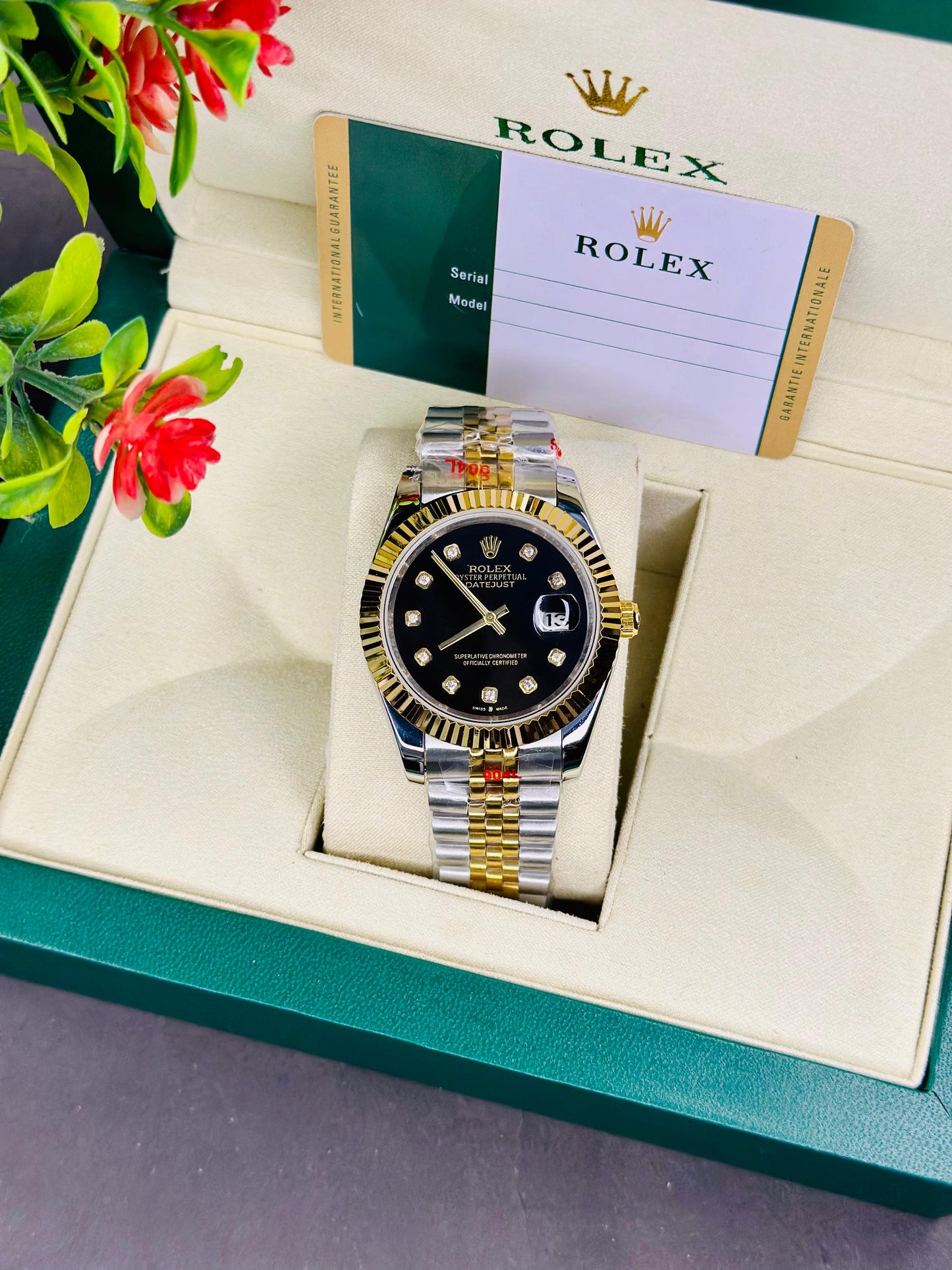 Rolex Datejust Two-Tone | Black Dial - Master Diamond Edition