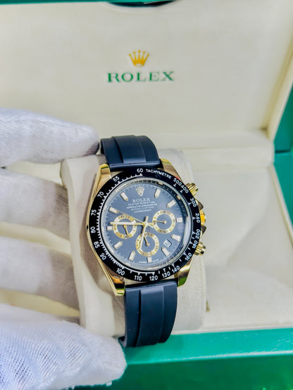 Rolex Daytona Black Dial - Chronograph Strap Edition