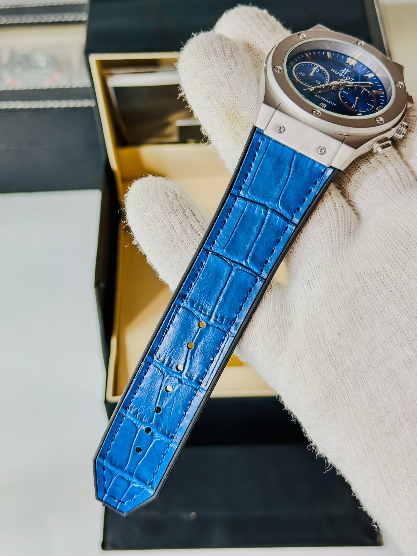 HB Blue - Premium Chronograph Style Dial