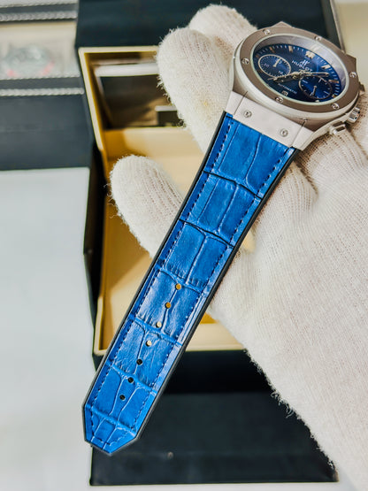 HB Blue - Premium Chronograph Style Dial