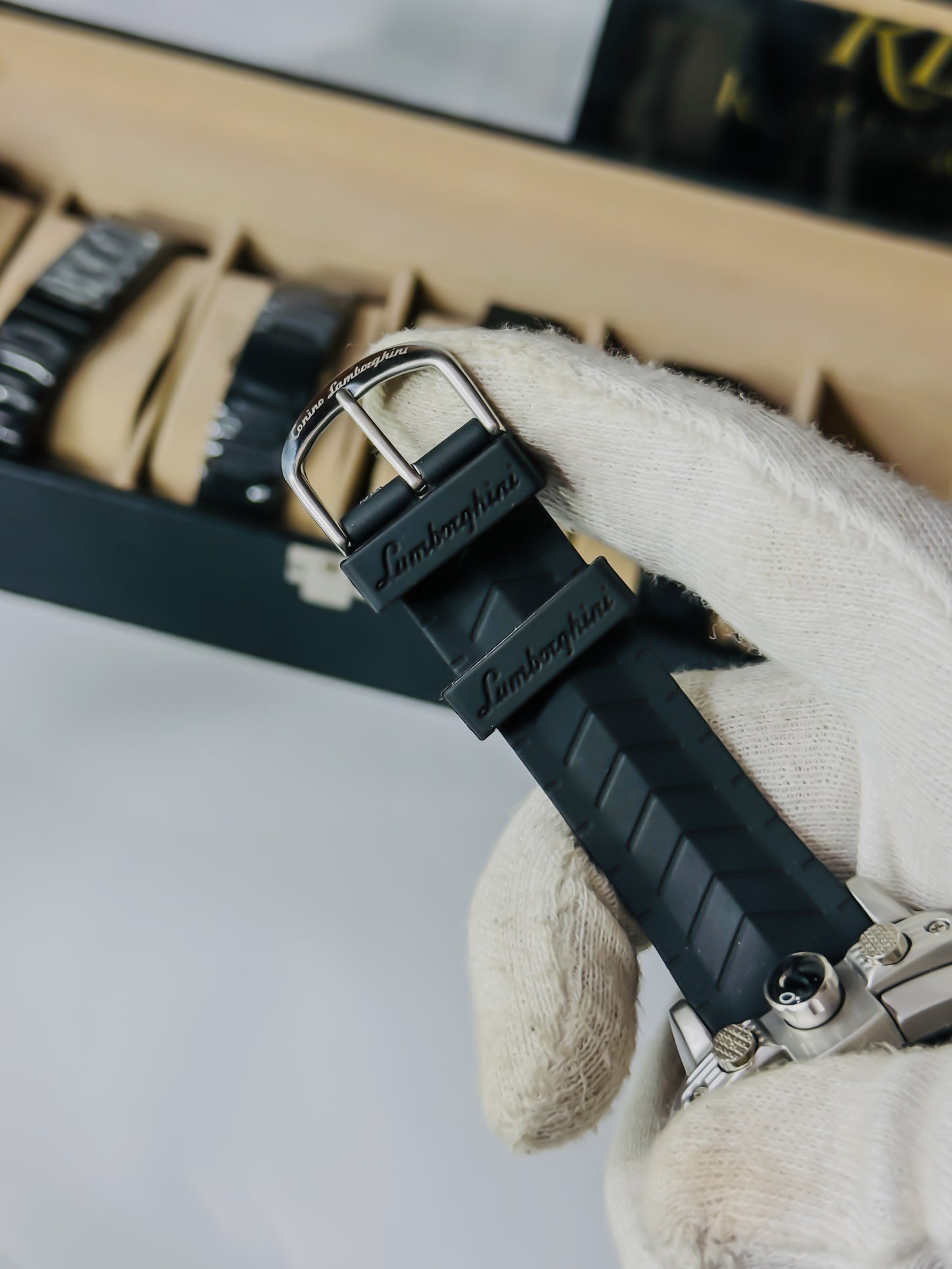 Lambo Black & Silver - Premium Strap Edition