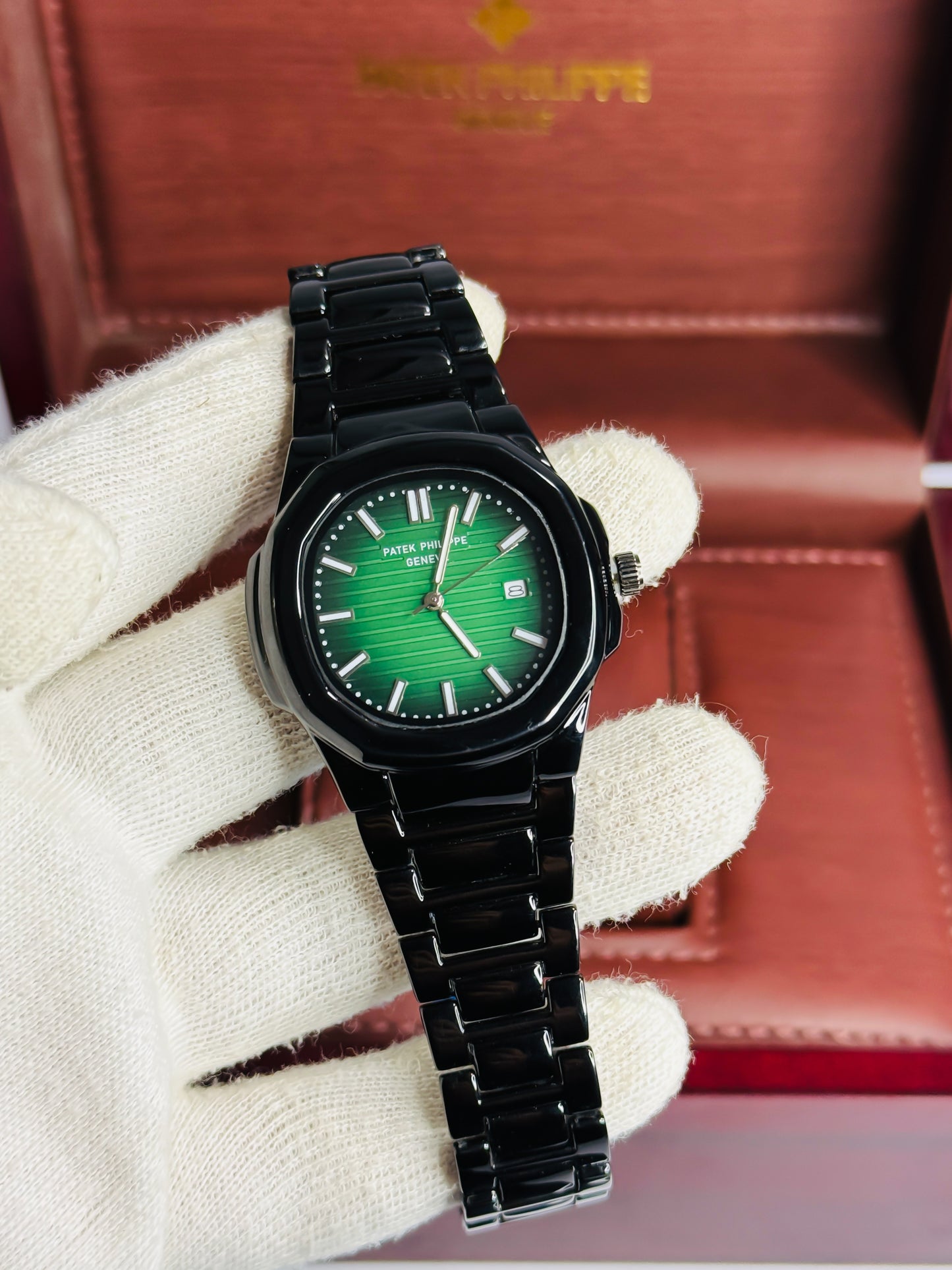 PP Geneve Black - Green Dial