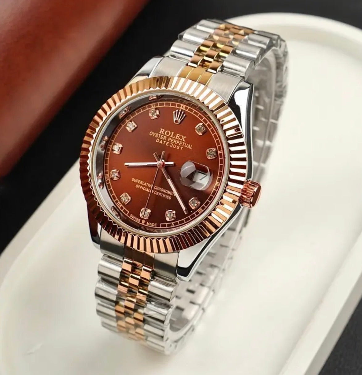 Rolex Royale Date Just - Dual Rose Gold Edition