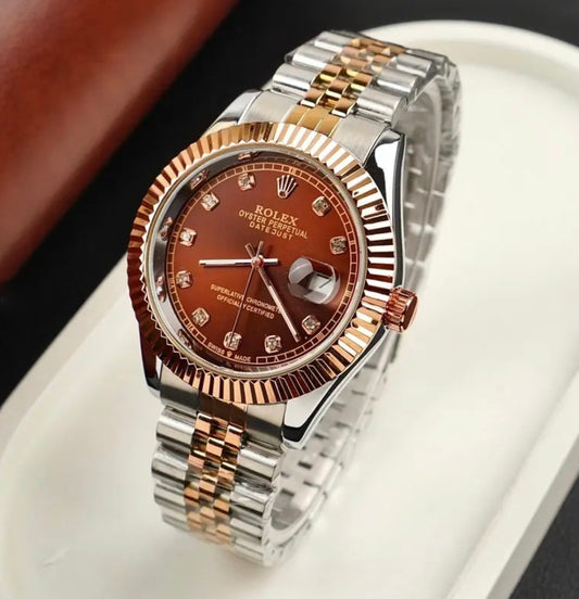 Rolex Royale Date Just - Dual Rose Gold Edition