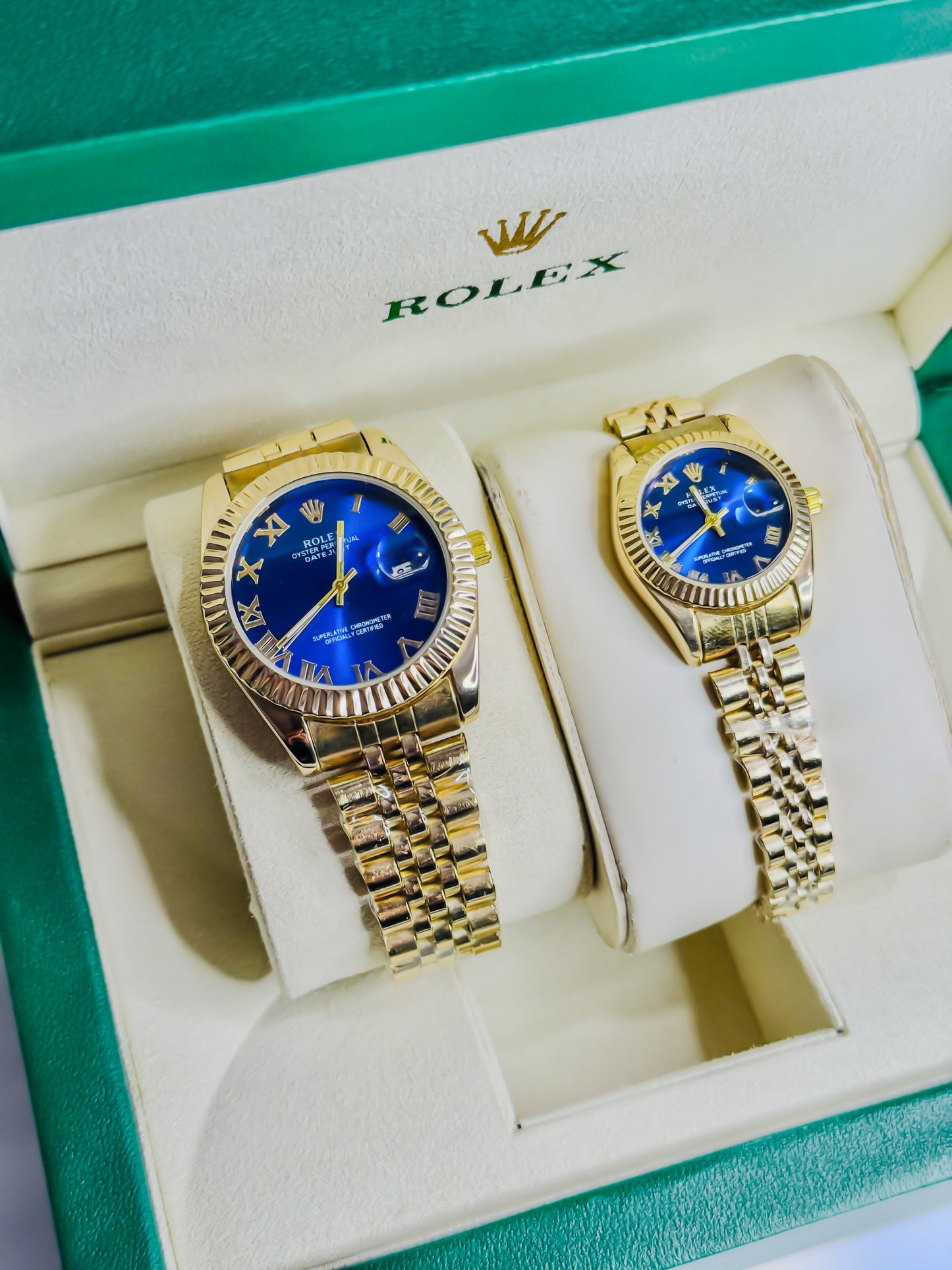 Royale Golden - Blue Dial Couple Edition