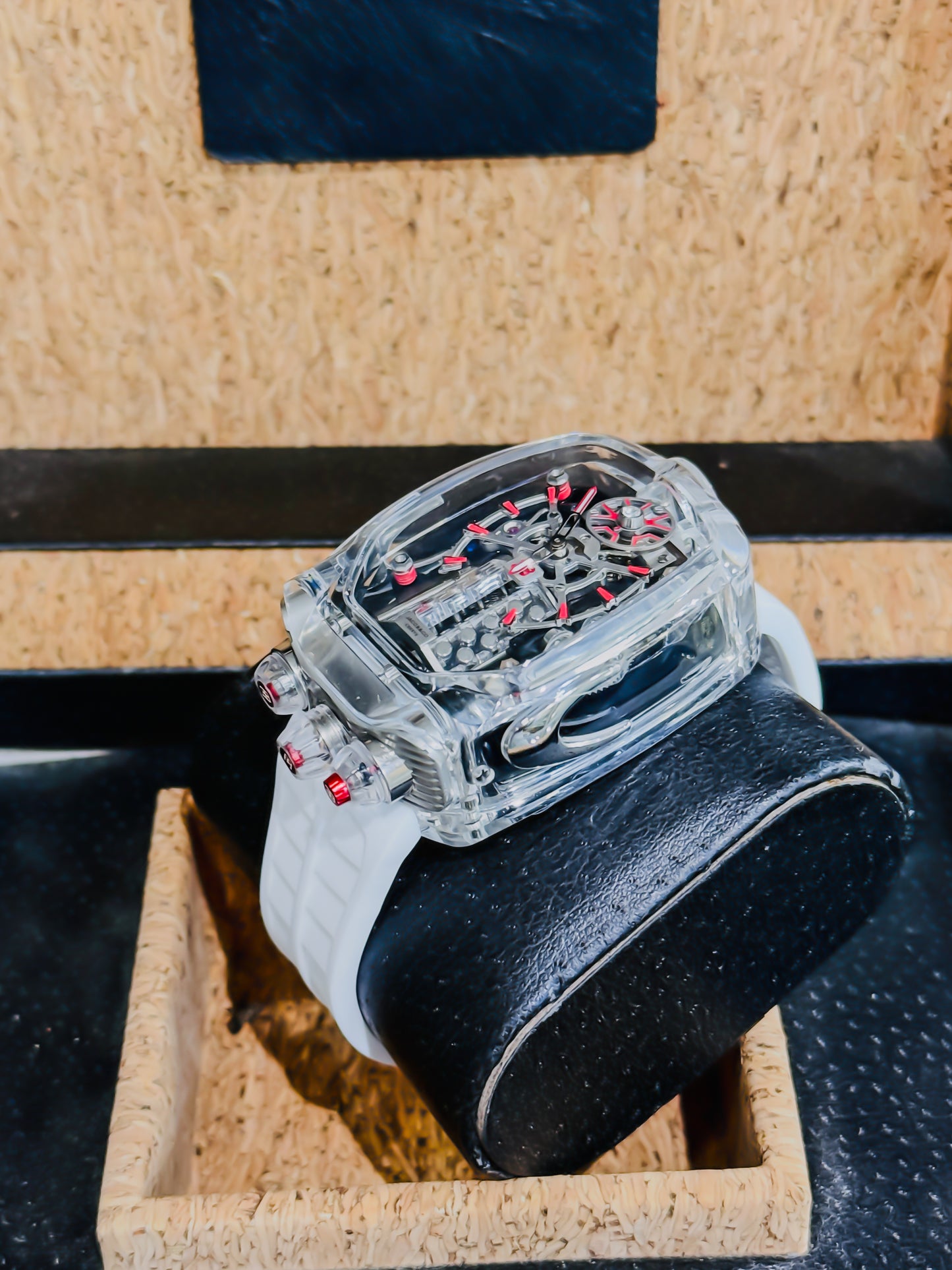 Jacob&Co Bugatti Chiron Sapphire Edition – Transparent Red & White