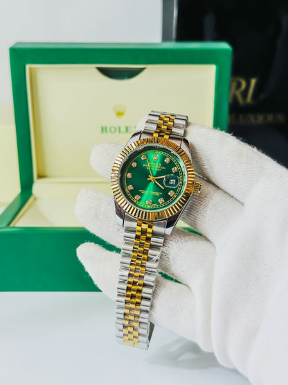 Royale Date Just - Two Tone Green Dial