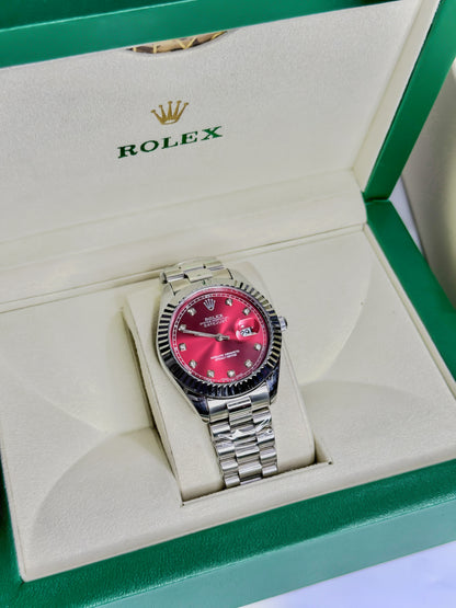 Rolex Royale Date Just - Ruby Red Dial Edition