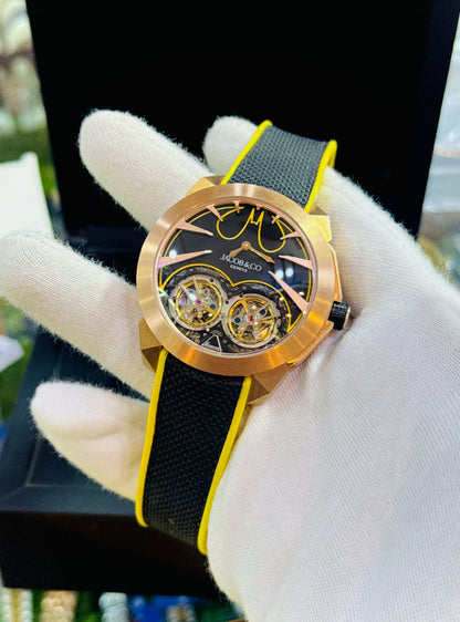 Batman black and rose gold watch