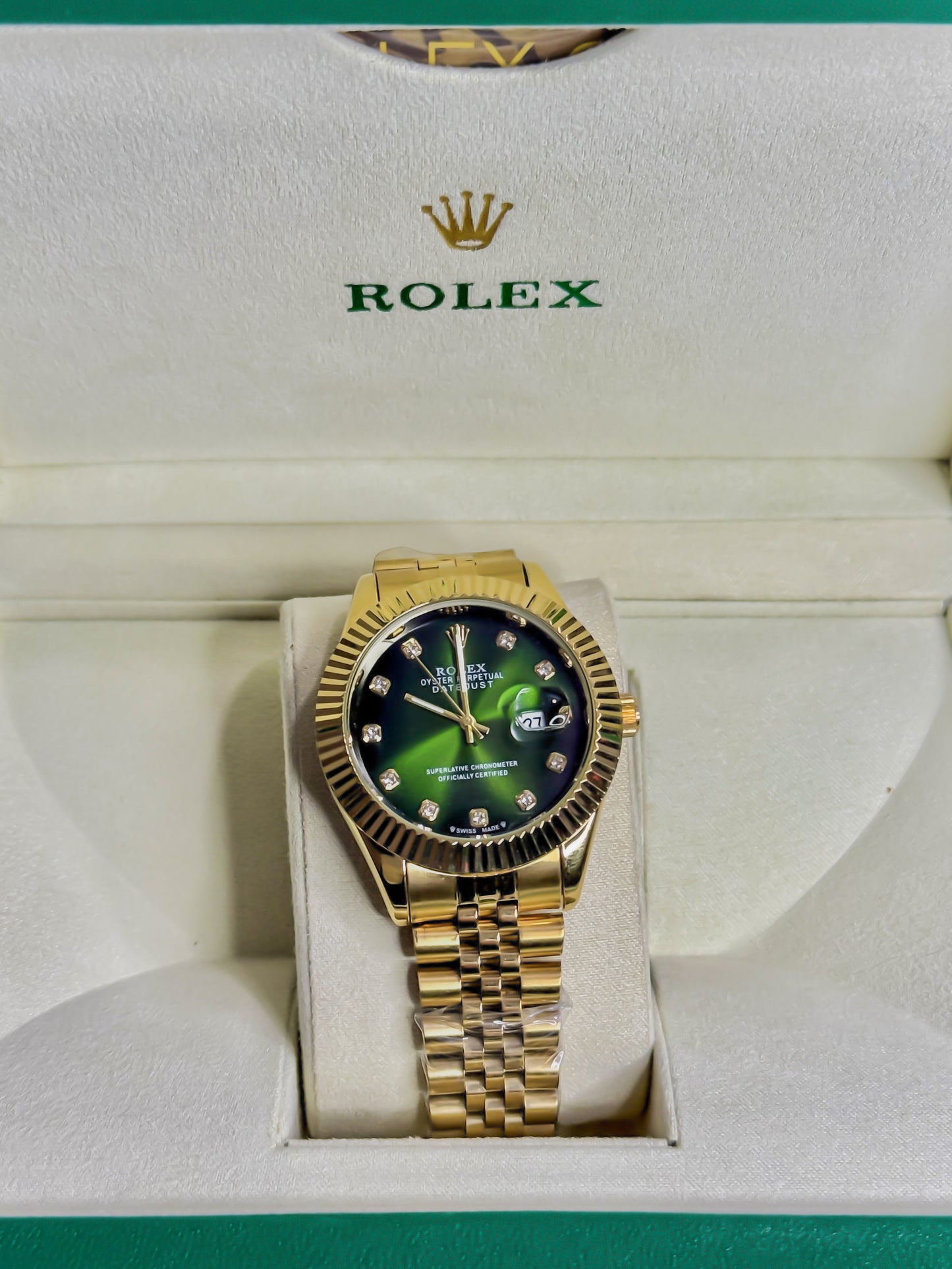 Rolex Royale Date Just Golden - Green Dial Edition