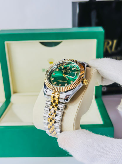 Royale Date Just - Two Tone Green Dial