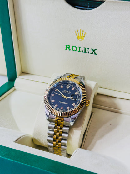 Royale Date Just - Two Tone Black Dial