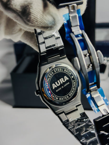 Stainless Steel Arabic Aura - Dual Black & White Dial