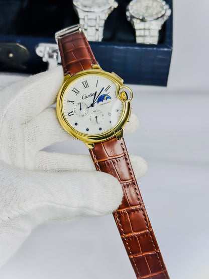 Cartier Moon Phases - Chronograph Leather Edition