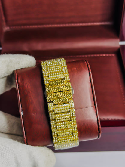 Patek Philippe Golden - White Dial Iced Edition