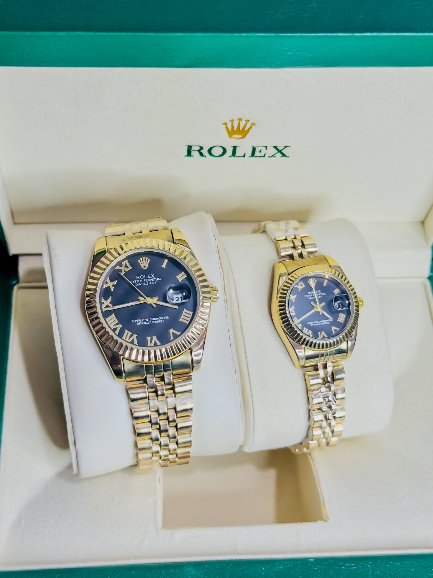 Rolex Royale Golden - Black Dial Couple Edition
