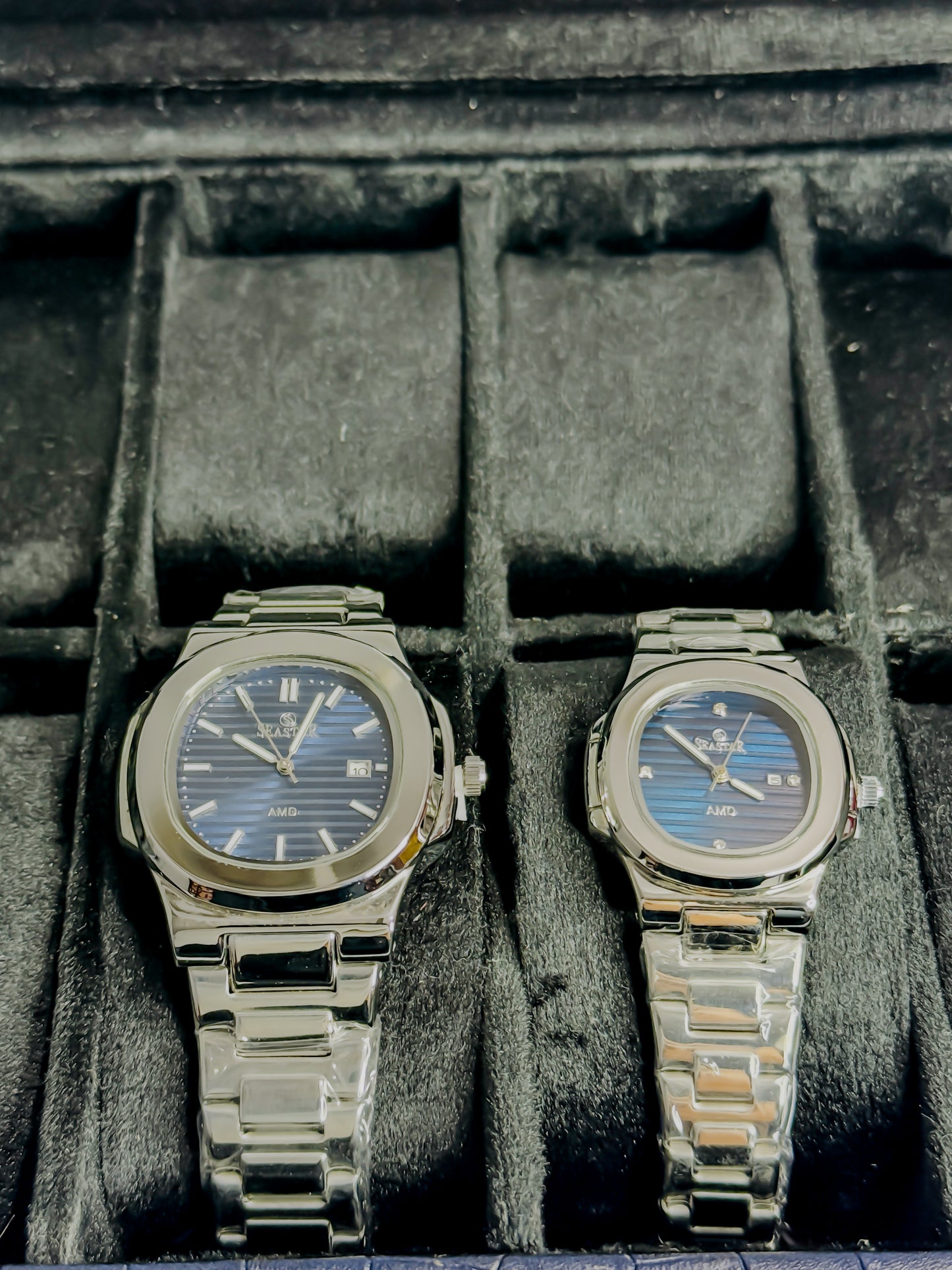 Seastar Royale Silver - Blue Dial Couple Edition