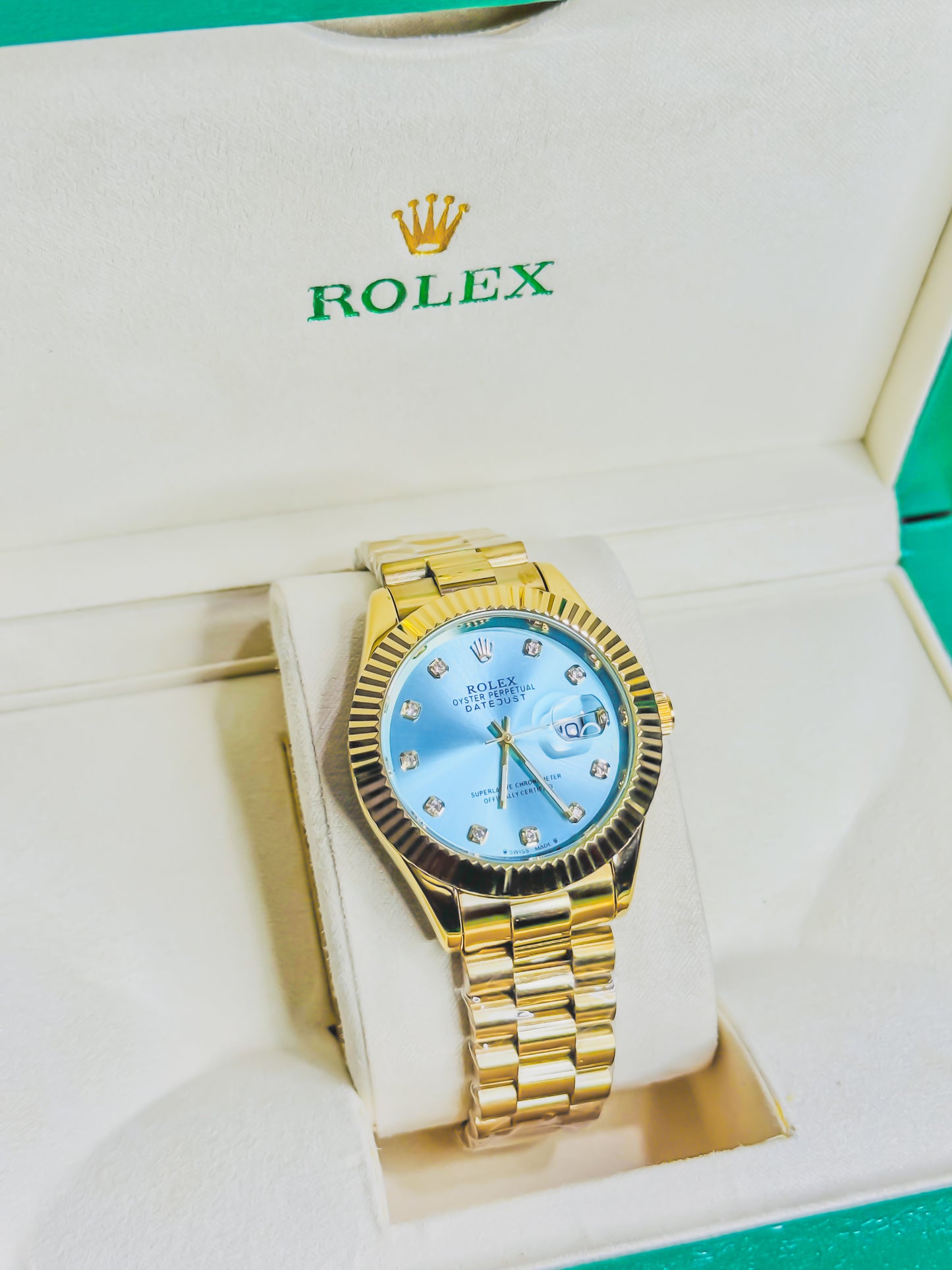 Rolex Royale Date Just - Golden Tiffany Dial