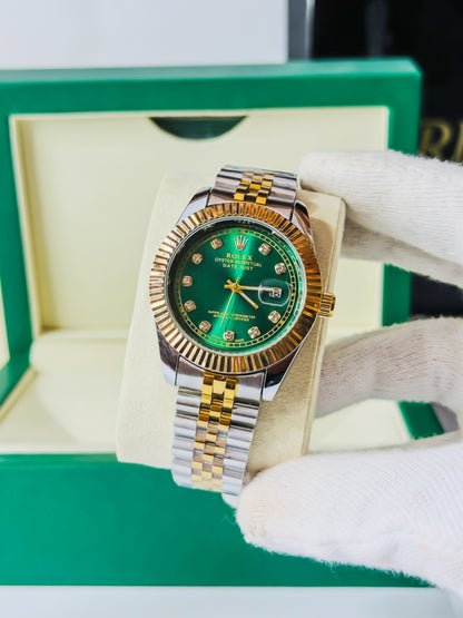 Royale Date Just - Two Tone Green Dial