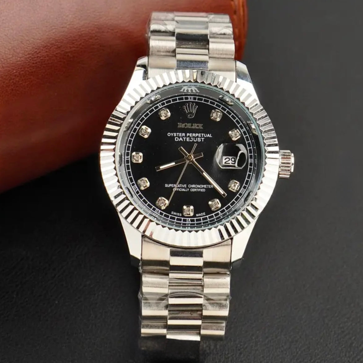 Rolex Royale Date Just - Silver Black