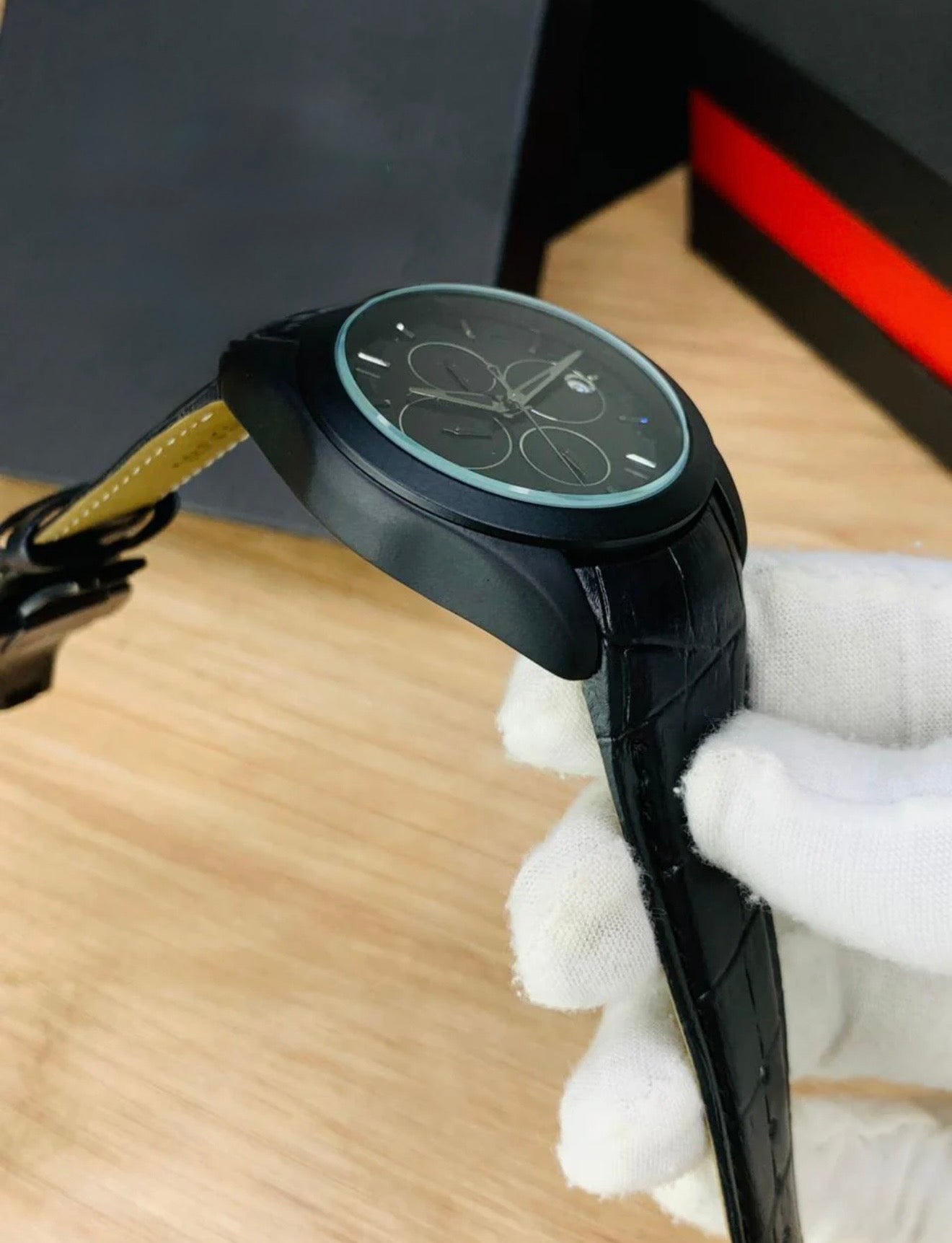 Tissot Chronograph Black Leather Edition