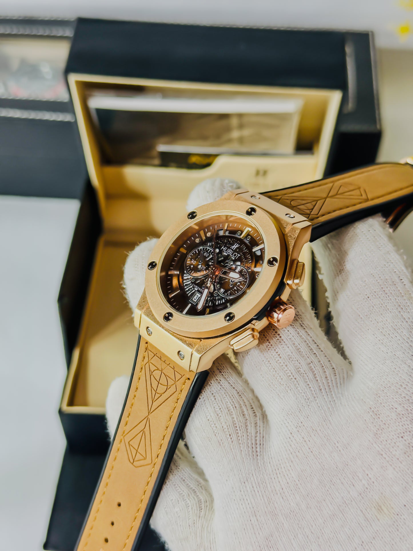 HB Brown - Premium Chronograph Style Dial