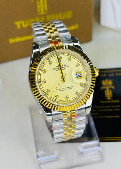 Rolex Royale Date Just - Dual Silver & Gold